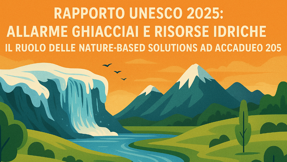 UNESCO Report 2025: glacier alarm and water resources. The role of Nature-based Solutions at Accadueo 2025